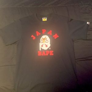 Bape T-shirt Size Large (Red/White/Black)
